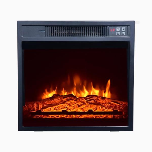 51 in. Freestanding Wooden Electric Fireplace TV Stand with Remote Control in Wood Color